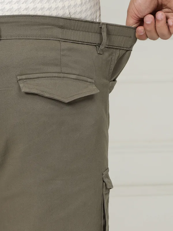 Sage_Green_Auto-Flex_Casual_Stretchable_Cargos_for_Men