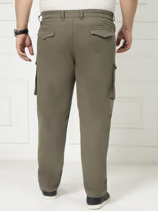 Sage_Green_Auto-Flex_Casual_Stretchable_Cargos_for_Men