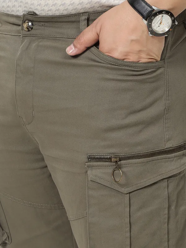 Sage_Green_Auto-Flex_Casual_Stretchable_Cargos_for_Men