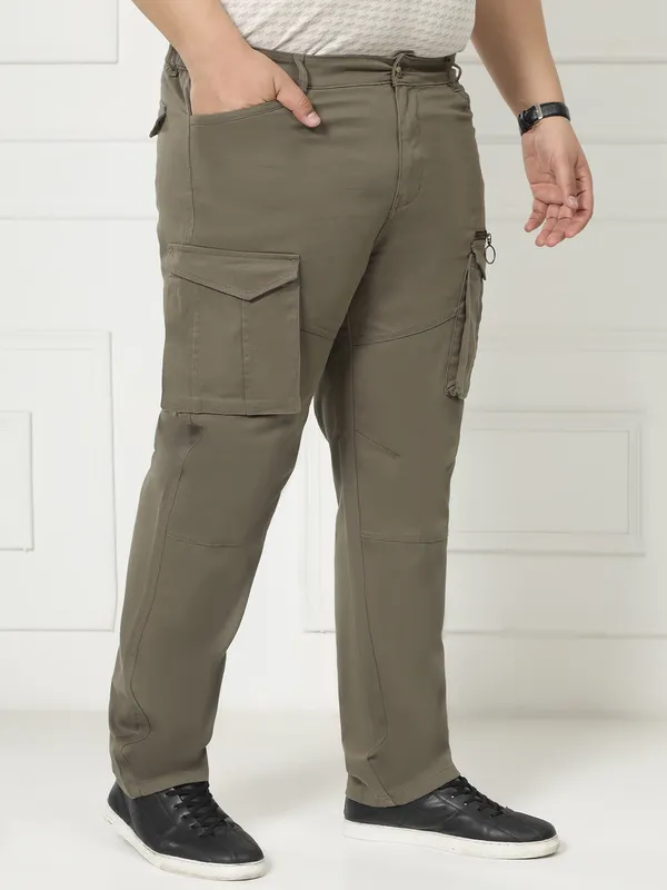 Sage_Green_Auto-Flex_Casual_Stretchable_Cargos_for_Men
