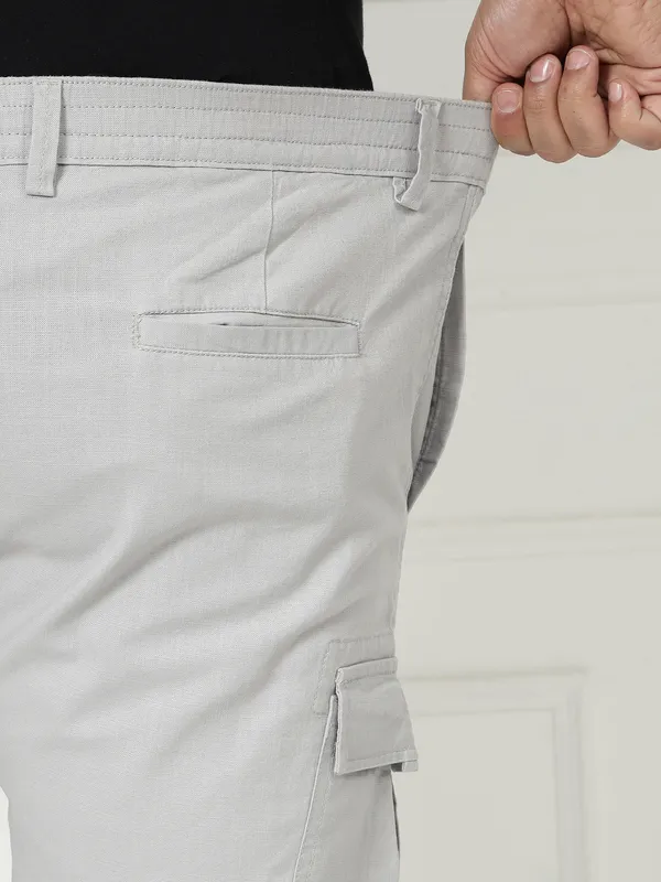 Ash_Grey_Stretchable_Cargos_for_Men_with_Elasticated_Waistband