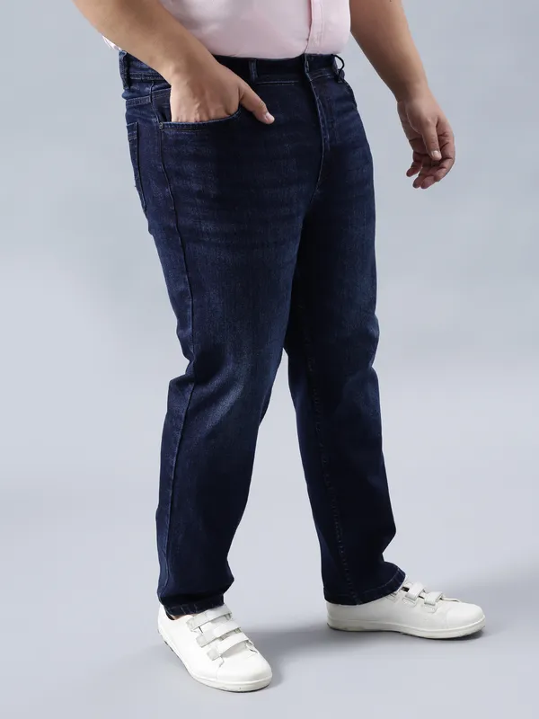 Plus_Size_Deep_Twilight_Blue_Casual_Stretchable_Denim_Jeans_For_Men
