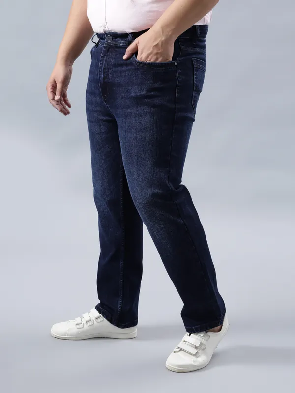 Plus_Size_Deep_Twilight_Blue_Casual_Stretchable_Denim_Jeans_For_Men