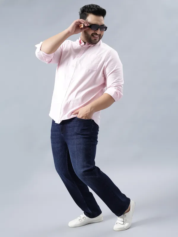 Plus_Size_Deep_Twilight_Blue_Casual_Stretchable_Denim_Jeans_For_Men