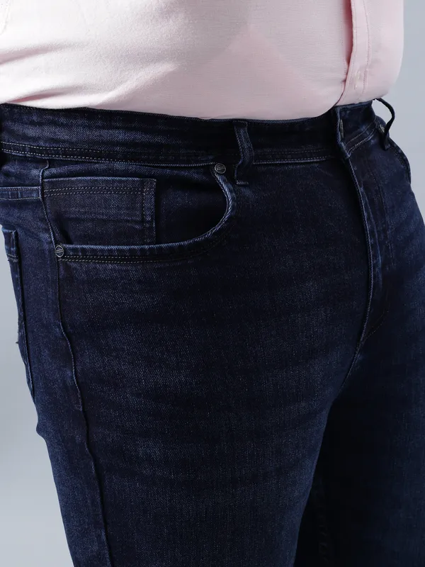 Plus_Size_Deep_Twilight_Blue_Casual_Stretchable_Denim_Jeans_For_Men