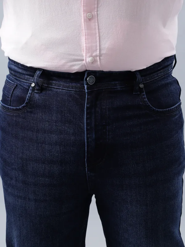 Plus_Size_Deep_Twilight_Blue_Casual_Stretchable_Denim_Jeans_For_Men