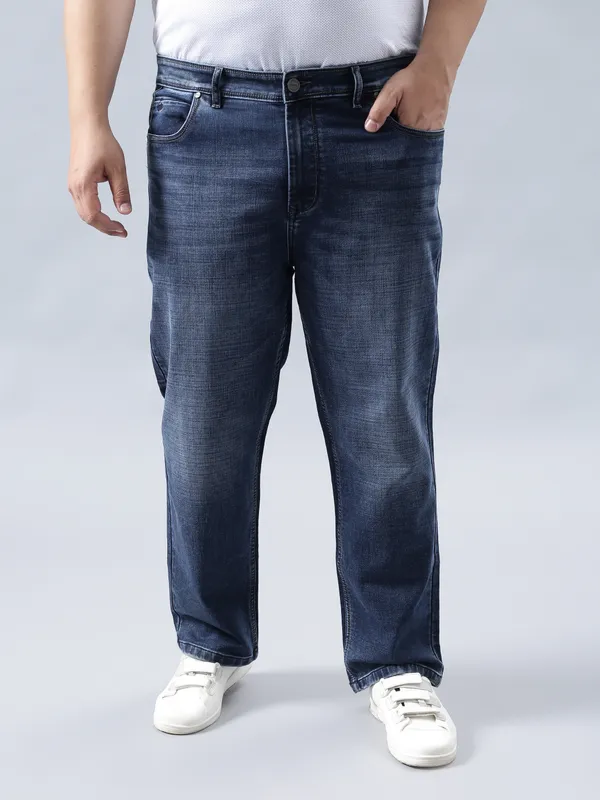 Plus_Size_Fission_Blue_Casual_Stretchable_Denim_Jeans_For_Men