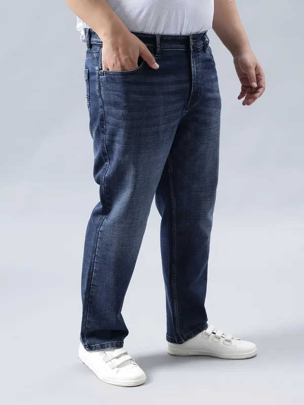 Plus_Size_Fission_Blue_Casual_Stretchable_Denim_Jeans_For_Men