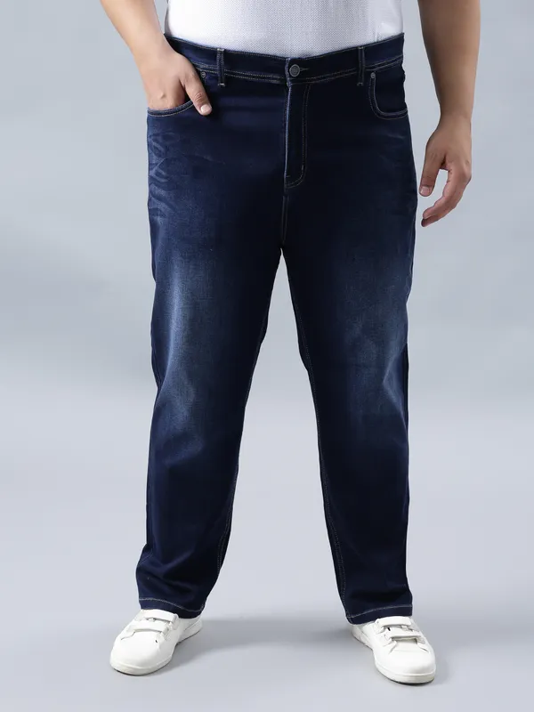 Plus_Size_Whispering_Blue_Casual_Stretchable_Denim_Jeans_For_Men