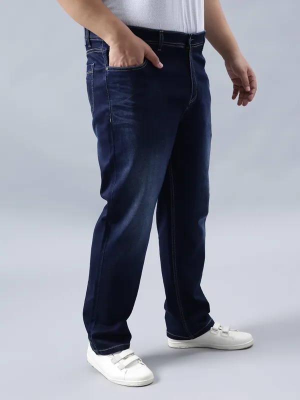 Plus_Size_Whispering_Blue_Casual_Stretchable_Denim_Jeans_For_Men