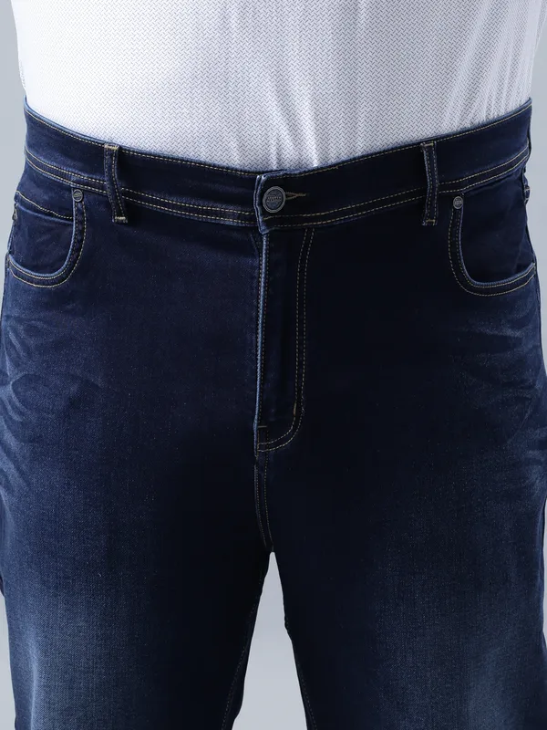 Plus_Size_Whispering_Blue_Casual_Stretchable_Denim_Jeans_For_Men