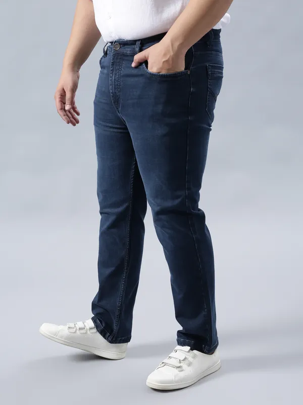Plus_Size_Midnight_Blue_Casual_Stretchable_Denim_Jeans_For_Men