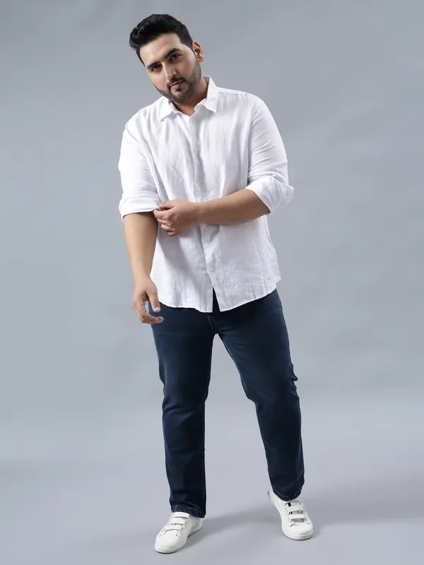 Plus_Size_Midnight_Blue_Casual_Stretchable_Denim_Jeans_For_Men