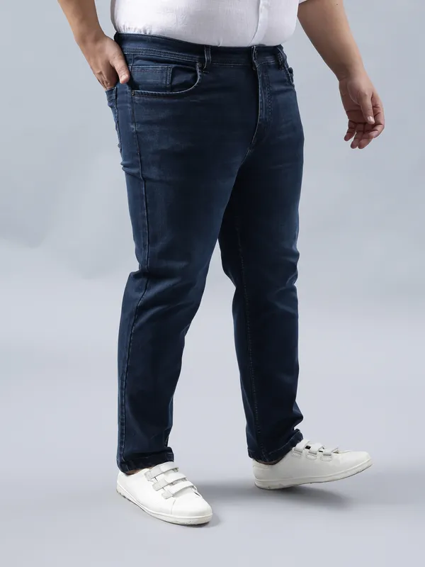 Plus_Size_Midnight_Blue_Casual_Stretchable_Denim_Jeans_For_Men