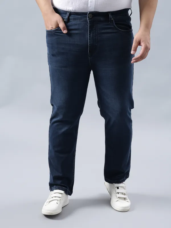 Plus_Size_Midnight_Blue_Casual_Stretchable_Denim_Jeans_For_Men