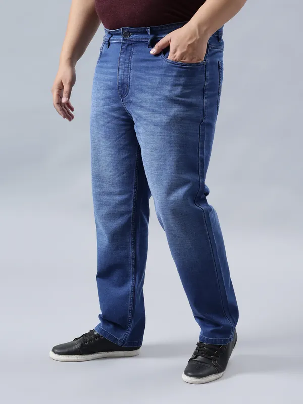 Plus_Size_Mist_Blue_Casual_Stretchable_Denim_Jeans_For_Men