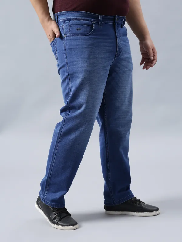 Plus_Size_Mist_Blue_Casual_Stretchable_Denim_Jeans_For_Men
