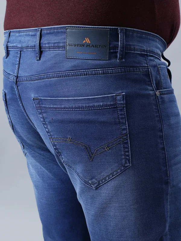 Plus_Size_Mist_Blue_Casual_Stretchable_Denim_Jeans_For_Men
