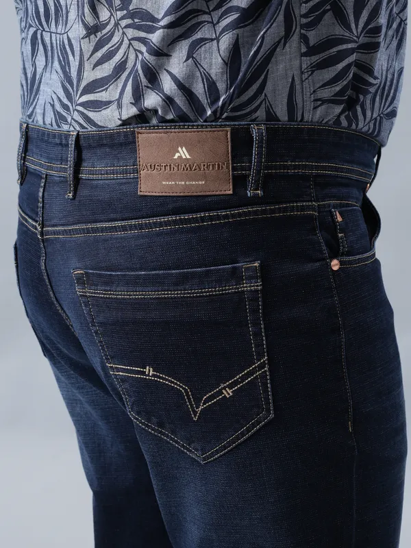 Plus_Size_Deep_Ocean_Blue_Casual_Stretchable_Denim_Jeans_For_Men