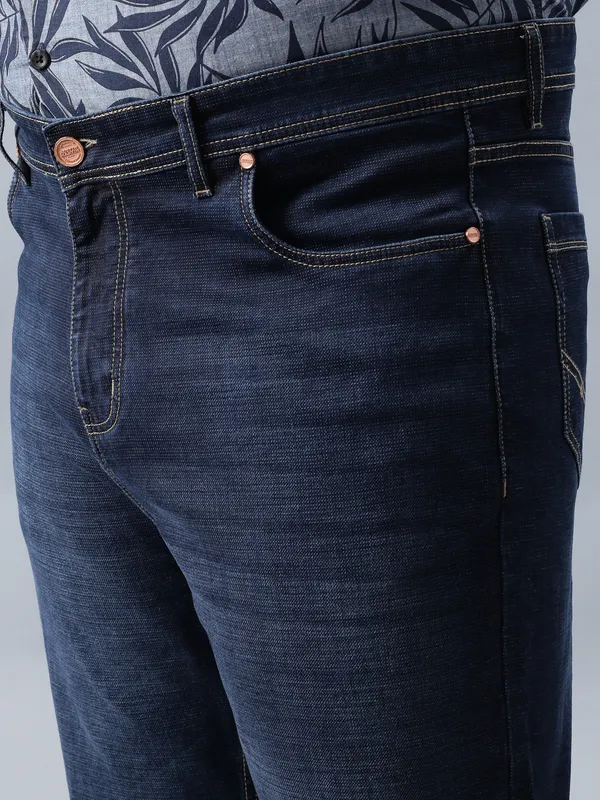 Plus_Size_Deep_Ocean_Blue_Casual_Stretchable_Denim_Jeans_For_Men
