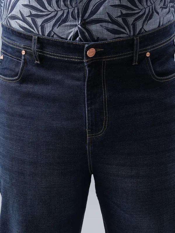 Plus_Size_Deep_Ocean_Blue_Casual_Stretchable_Denim_Jeans_For_Men