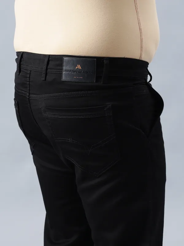 Plus_Size_Black_Casual_Stretchable_Denim_Jeans_For_Men