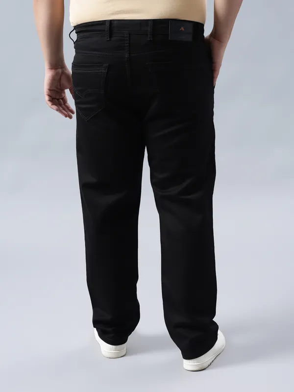 Plus_Size_Black_Casual_Stretchable_Denim_Jeans_For_Men