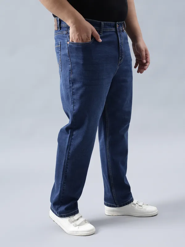 Plus_Size_Whispering_Blue_Casual_Stretchable_Denim_Jeans_For_Men