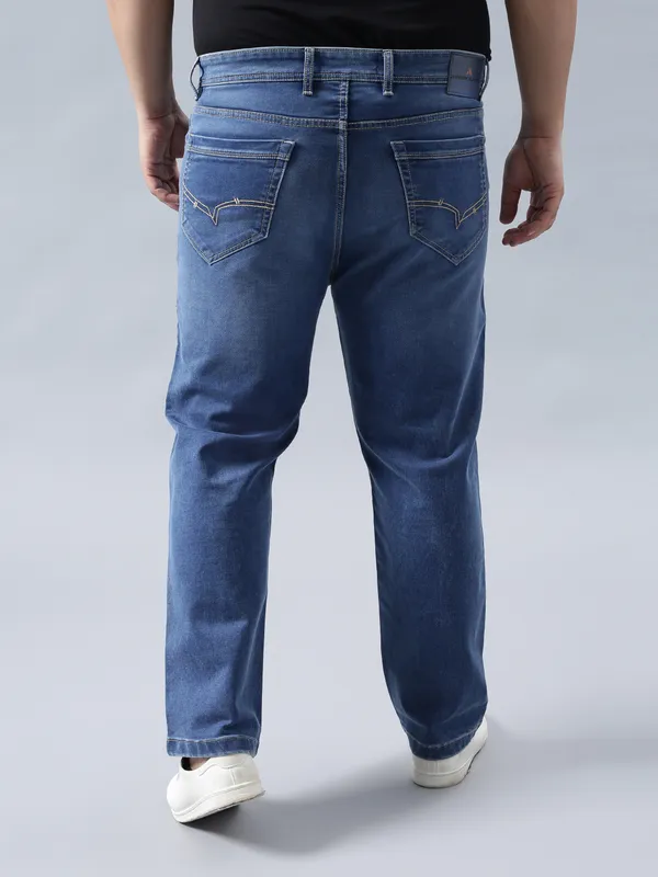Plus_Size_Cloud_Blue_Casual_Stretchable_Denim_Jeans_For_Men