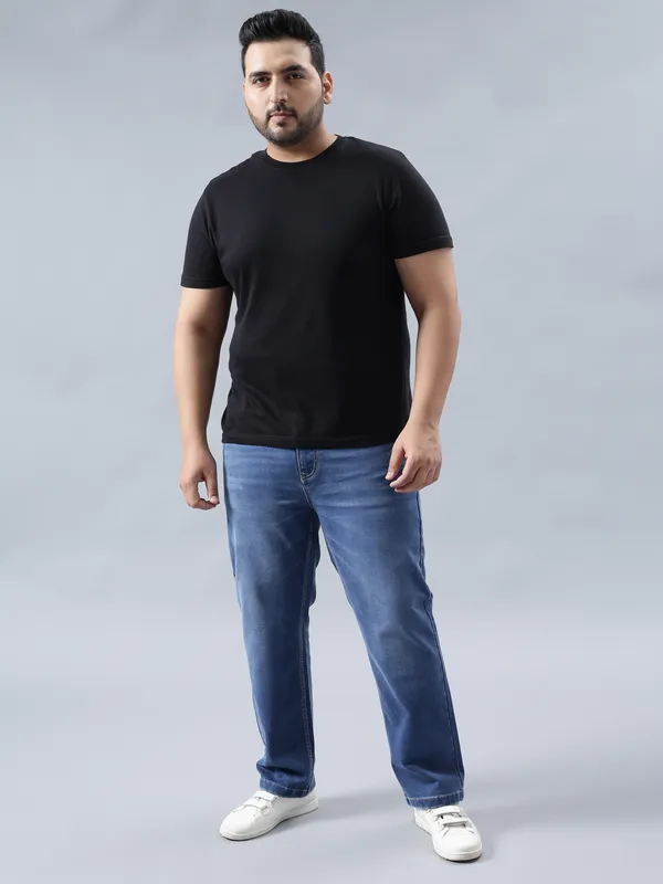 Plus_Size_Cloud_Blue_Casual_Stretchable_Denim_Jeans_For_Men