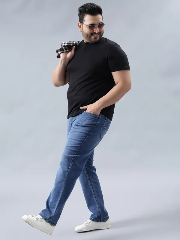 Plus_Size_Cloud_Blue_Casual_Stretchable_Denim_Jeans_For_Men