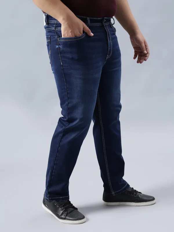 Plus_Size_Galaxy_Blue_Casual_Stretchable_Denim_Jeans_For_Men