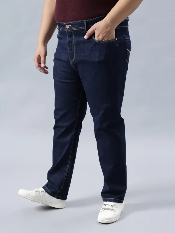 Plus_Size_Midnight_Blue_Casual_Stretchable_Denim_Jeans_For_Men