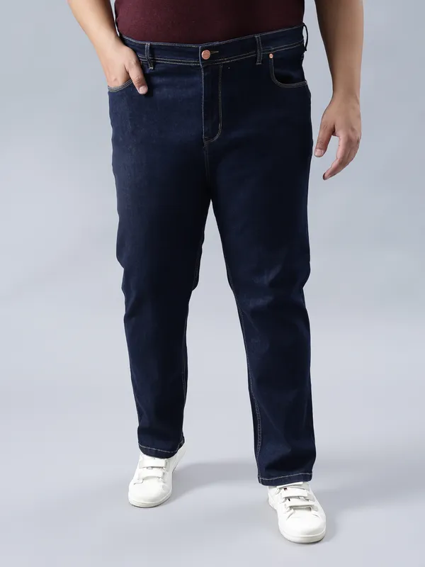Plus_Size_Midnight_Blue_Casual_Stretchable_Denim_Jeans_For_Men