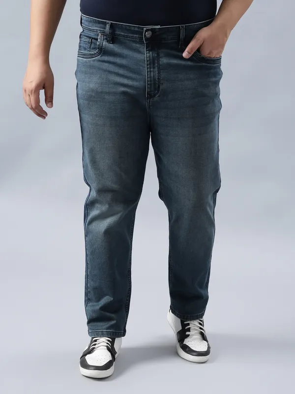 Plus_Size_Carbon_Grey_Casual_Stretchable_Denim_Jeans_For_Men