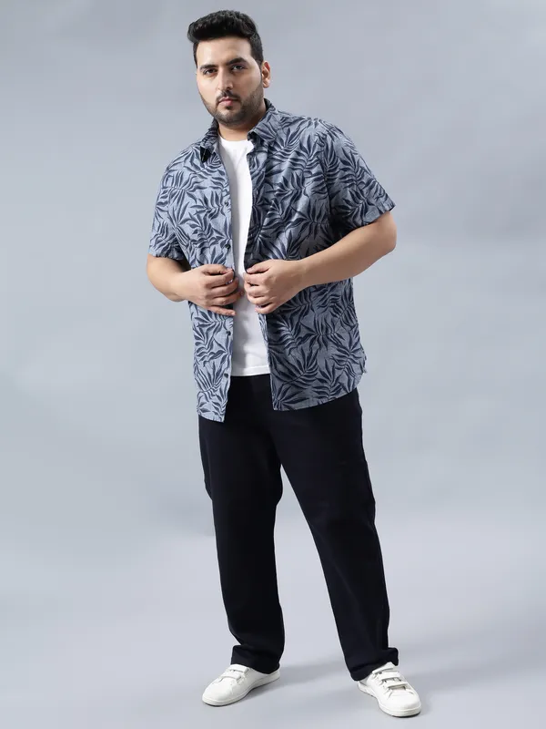Plus_Size_Jet_Black_Casual_Stretchable_Denim_Jeans_For_Men