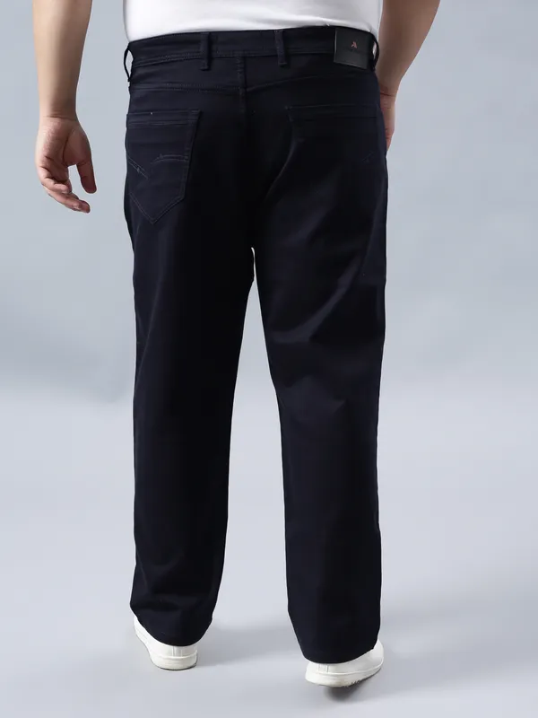 Plus_Size_Jet_Black_Casual_Stretchable_Denim_Jeans_For_Men