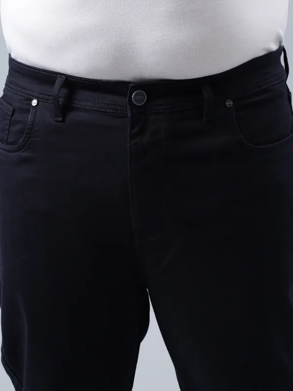 Plus_Size_Jet_Black_Casual_Stretchable_Denim_Jeans_For_Men