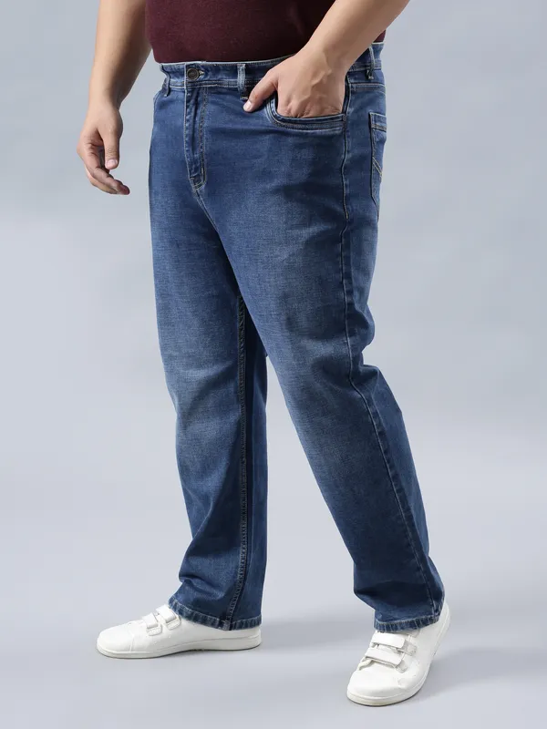 Plus_Size_Medium_Blue_Casual_Stretchable_Denim_Jeans_For_Men