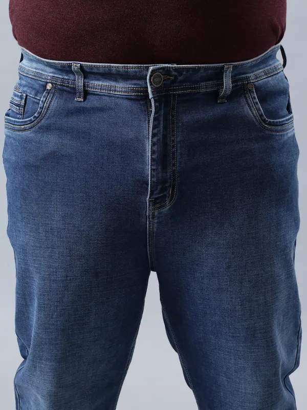 Plus_Size_Medium_Blue_Casual_Stretchable_Denim_Jeans_For_Men