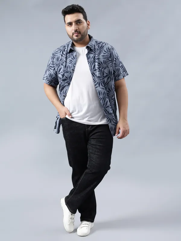 Plus_Size_Onyx_Black_Casual_Stretchable_Denim_Jeans_For_Men
