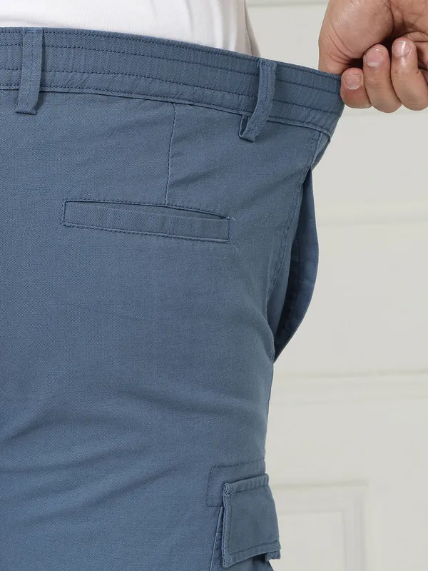 Sapphire_Blue_Stretchable_Cargos_for_Men_with_Elasticated_Waistband