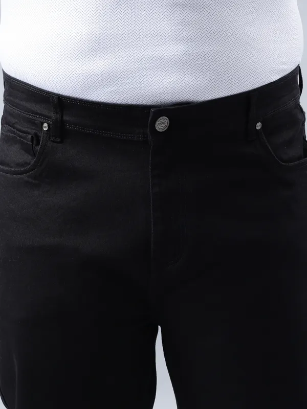 Plus_Size_Ink_Black_Casual_Stretchable_Denim_Jeans_For_Men