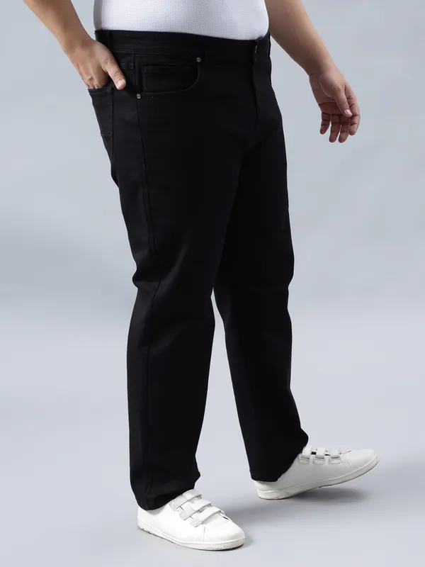 Plus_Size_Ink_Black_Casual_Stretchable_Denim_Jeans_For_Men