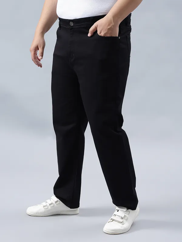 Plus_Size_Ink_Black_Casual_Stretchable_Denim_Jeans_For_Men