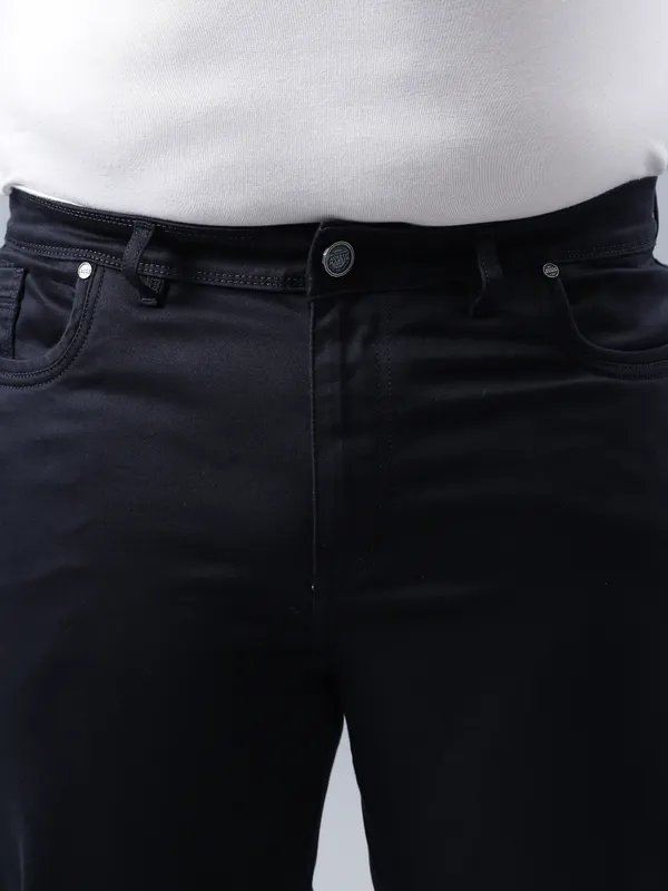 Plus_Size_Navy_Blue_Casual_Comfotable_&_Stretchable_Cotton_Pant_For_Men