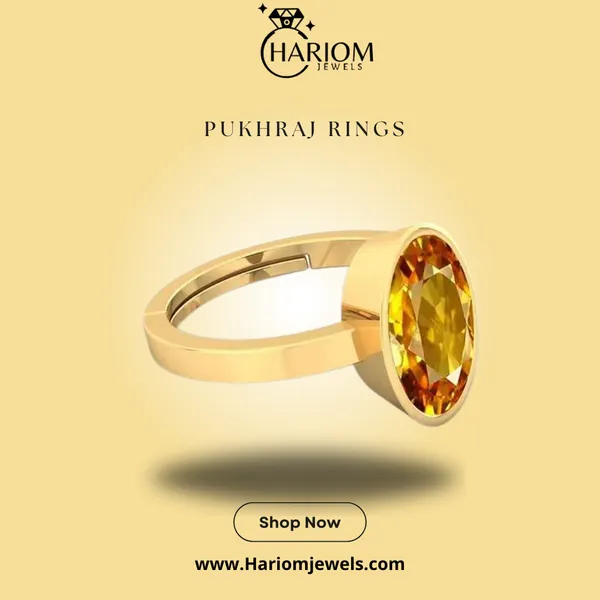 Pukhraj_Ring_Pukhraj_Stone__Created_Yellow_Sapphire_Gemstone_Adjustable_Women_&_Man_Ring