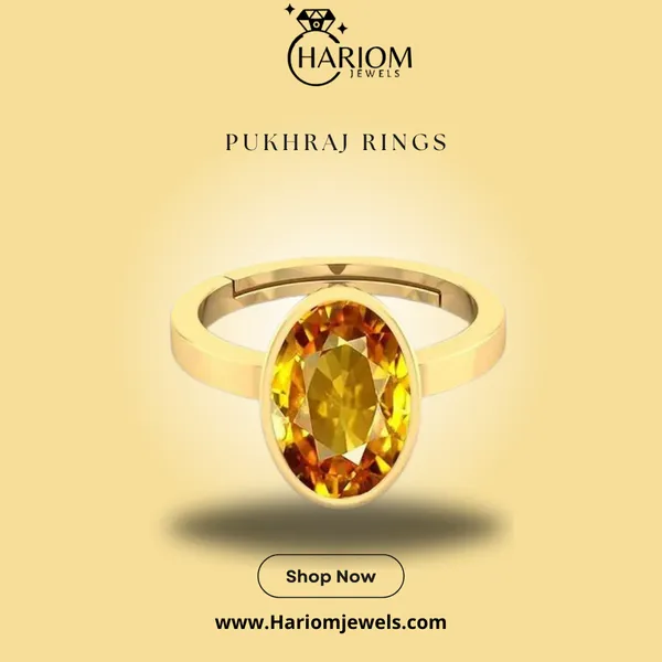 Pukhraj_Ring_Pukhraj_Stone__Created_Yellow_Sapphire_Gemstone_Adjustable_Women_&_Man_Ring