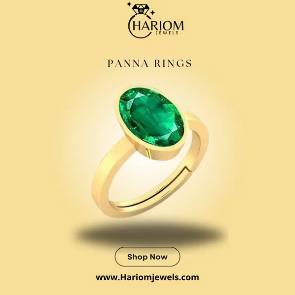 Ring__Panna_Stone__Created_Panna_Stone_Emerald_Ring_Adjustable_Woman_Man_Ring