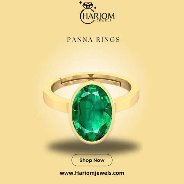 Ring__Panna_Stone__Created_Panna_Stone_Emerald_Ring_Adjustable_Woman_Man_Ring